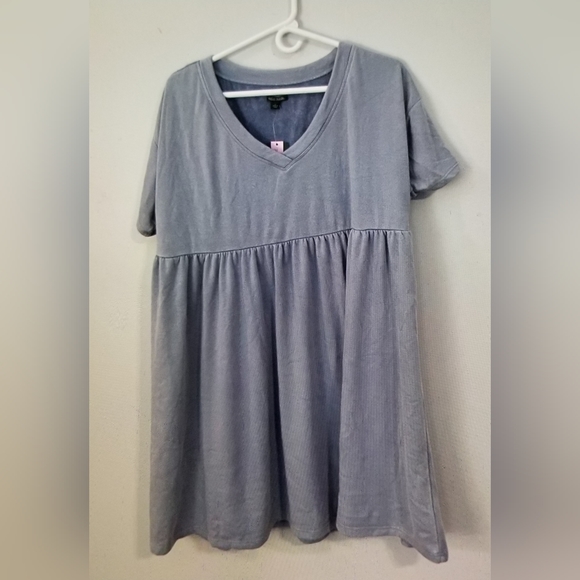 Wild fable baby blue babydoll swing Terry cloth knit dress Small - Picture 4 of 7